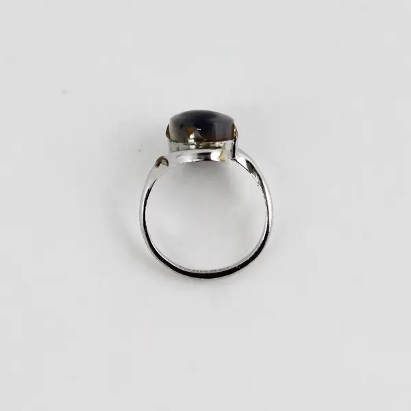  18K Electroplated Gold Yemeni Aqeeq Ring Size 4.5