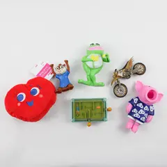 Lot of 6 Small Mixed Toys/Figures Action Figures Collectible Used