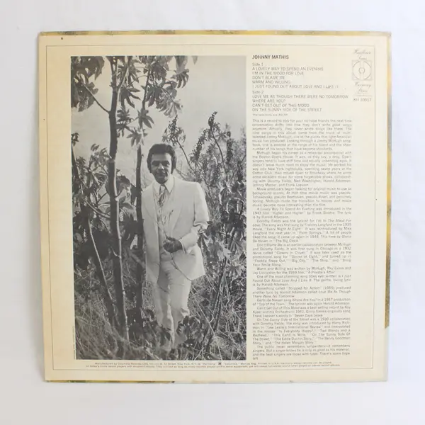 Johnny Mathis - "A Lovely Way to Spend an Evening" 12" Vinyl Record