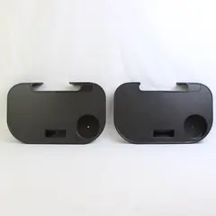 Lot Of 2 Unbranded Black Plastic Universal Clip On Side Tray Chairs/Recliners