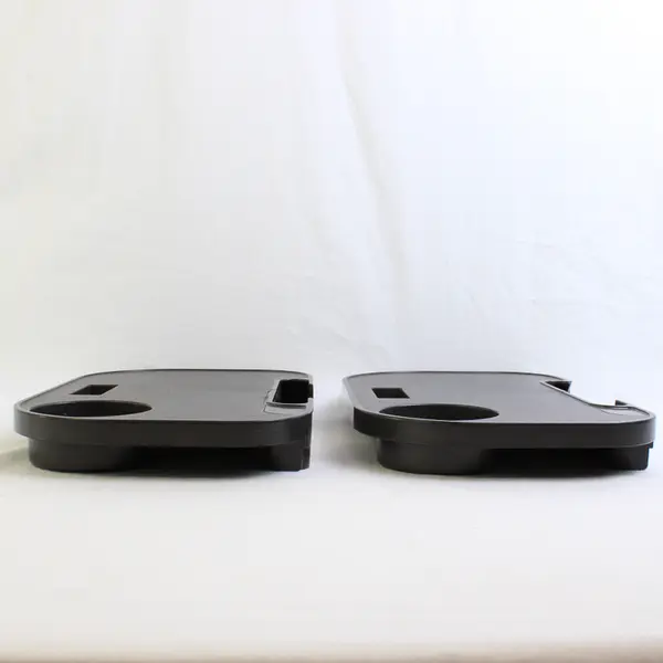 Lot Of 2 Unbranded Black Plastic Universal Clip On Side Tray Chairs/Recliners