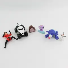 Lot of 6 Mixed Action Figures & Toy Cars - Collectible Assortment