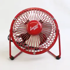 Comfort Zone Red Metal Small Personal Desk Fan 1 Speed (Tested & Works)