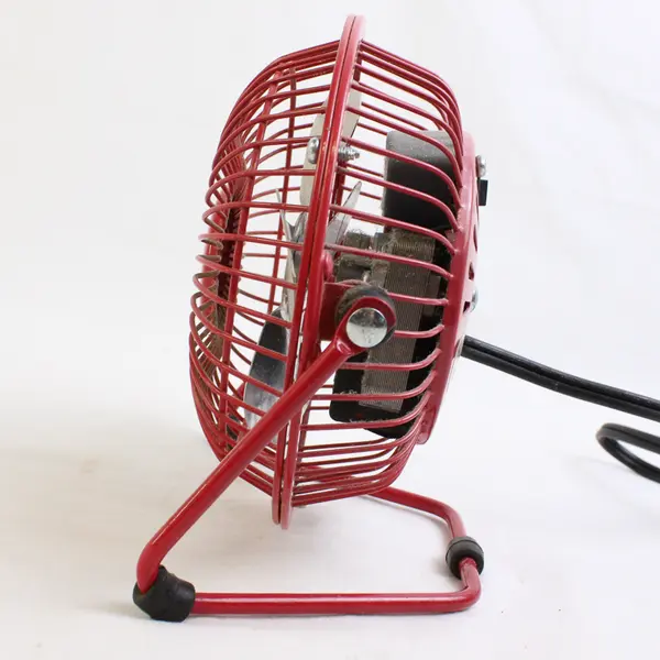 Comfort Zone Red Metal Small Personal Desk Fan 1 Speed (Tested & Works)