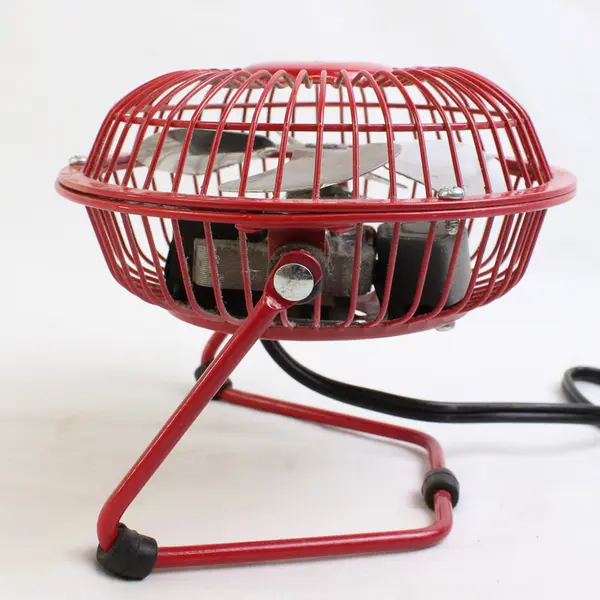 Comfort Zone Red Metal Small Personal Desk Fan 1 Speed (Tested & Works)