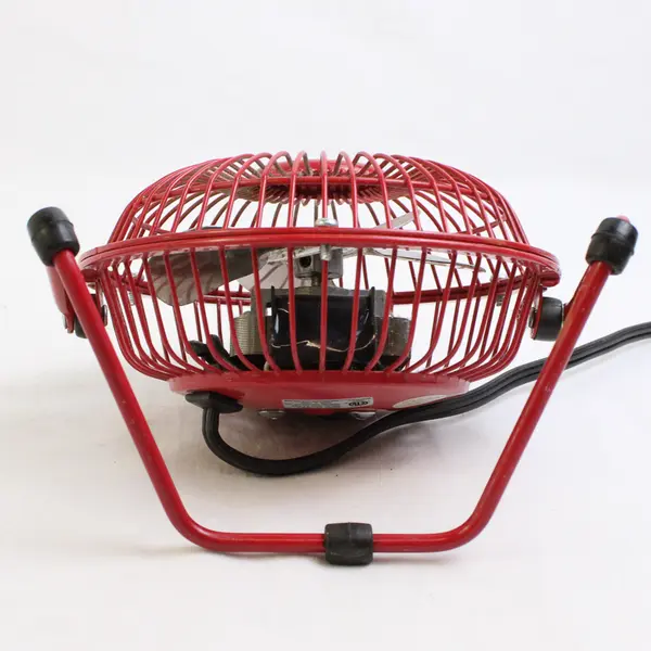 Comfort Zone Red Metal Small Personal Desk Fan 1 Speed (Tested & Works)