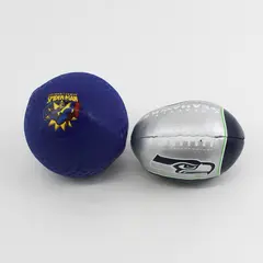 Lot of 2 Miniature Toy Balls Seattle Seahawks Football & Spider-Man