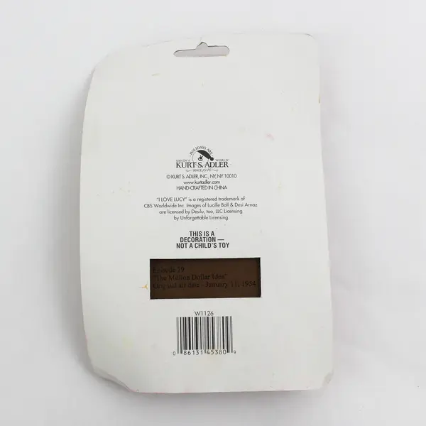 Kurt Adler I Love Lucy  Episode 79 The Million Dollar Idea Ornament 