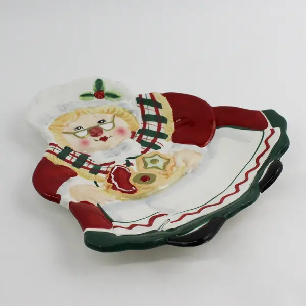Gift Gallery by Fitz and Floyd Christmas Plate Mrs. Claus With Cookies