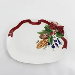 Vintage Otagiri Rose Baxter Oval Holiday Plate