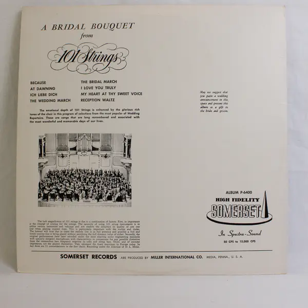 101 Strings - A Bridal Bouquet 12" Vinyl Record