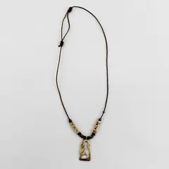 Handcrafted Tribal Bird Pendant Necklace Artisan Rustic Statement Lightweight
