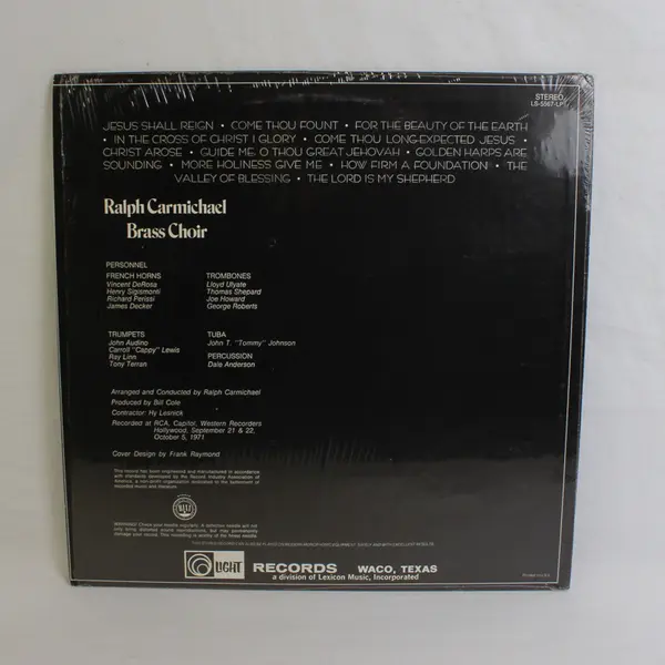 Ralph Carmichael Brass Choir 12"Vinyl Record 
