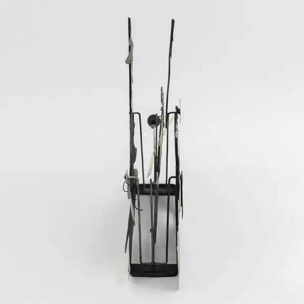 1997 Enesco Museum of American Folk Art Soldier With Train Metal Figure