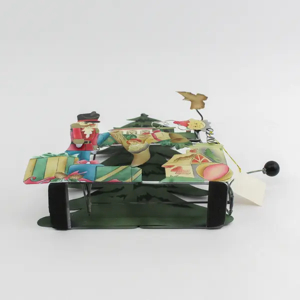 1997 Enesco Museum of American Folk Art Soldier With Train Metal Figure