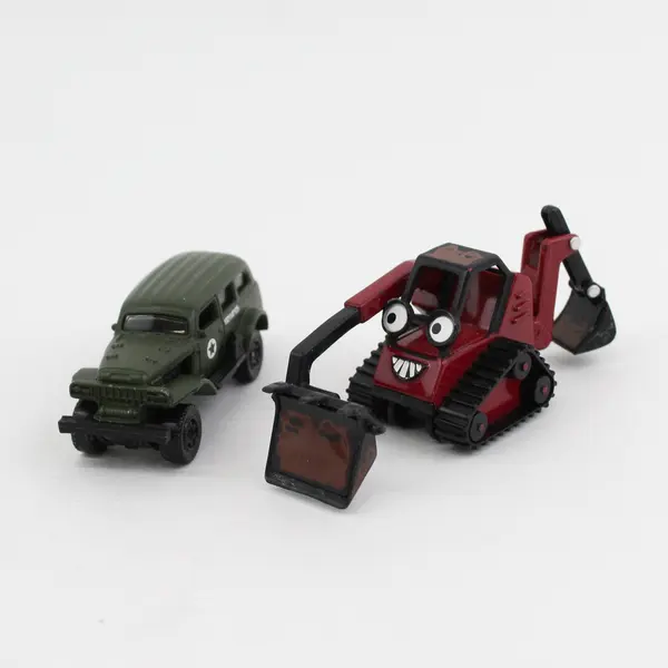 Lot of 6 Cars & Figures - Mixed Toy Vehicles & Action Figures