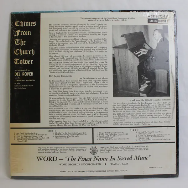 Del Roper Chimes From The Church Tower 12" Vinyl Record