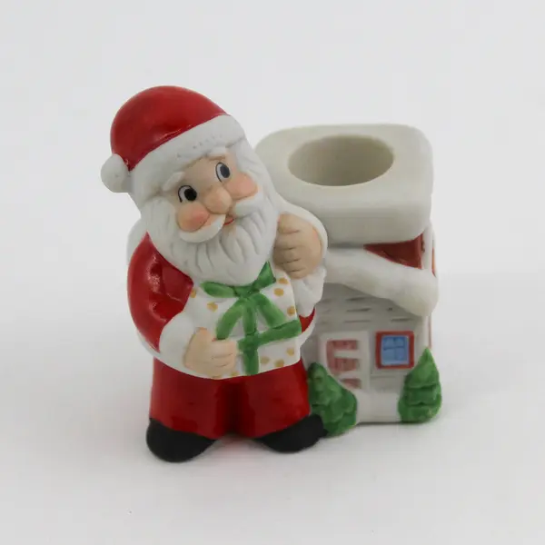 Vintage Santa & Mrs. Claus Taper Candle Holders