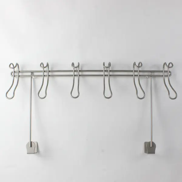 Lot Of 2 Unbranded Black & Silver Over the Door Metal Hanging Rack Organizer