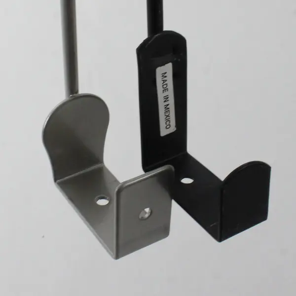 Lot Of 2 Unbranded Black & Silver Over the Door Metal Hanging Rack Organizer