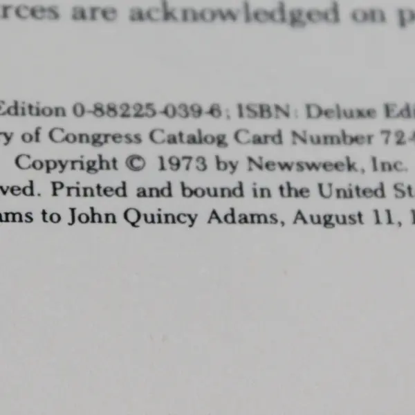 John Adams A Biography in His Own Words Volume 1 HC DJ 1973 Founding Fathers Ser