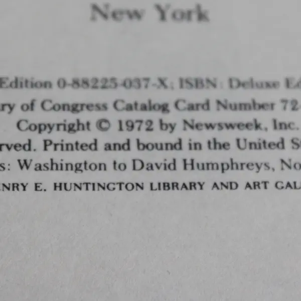 George Washington A Biography in His Own Words Volume 2 HC No Dust Jacket 1972