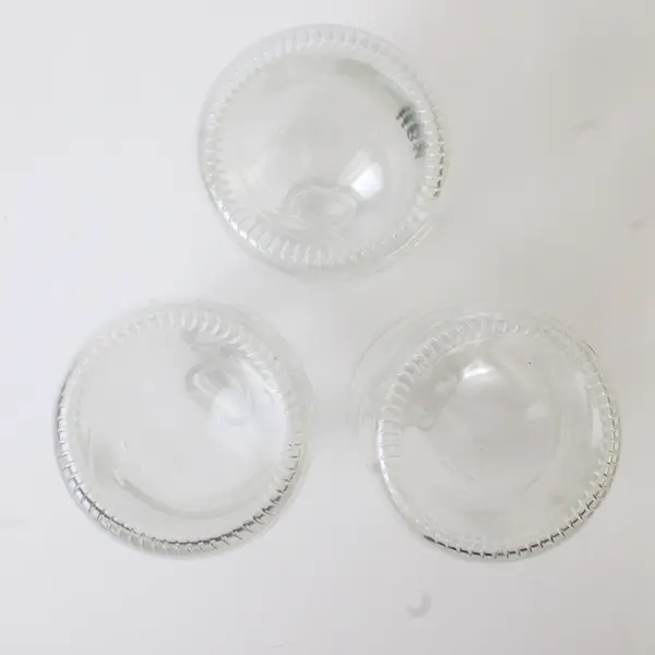 Lot of 3 Clear Glass Boston Round Bottles 7in Collectible