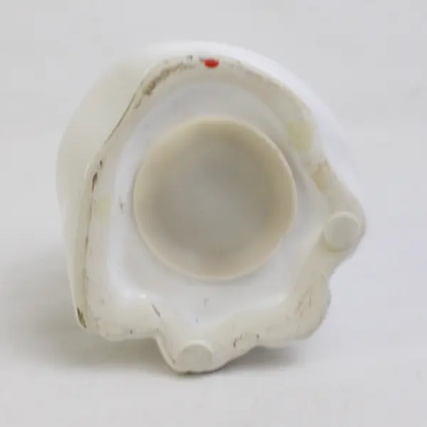 Solid White Color Ceramic Cat Decorative Figurine Coin Bank 6.25" Tall Flawed