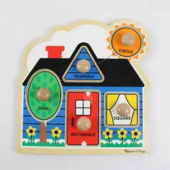 Melissa & Doug Wooden Shapes Puzzle Preschool Toy 11.75 x 11 