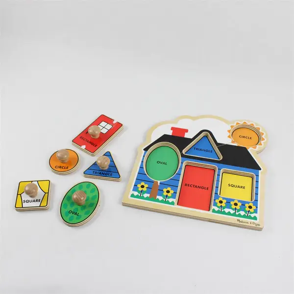 Melissa & Doug Wooden Shapes Puzzle Preschool Toy 11.75 x 11 