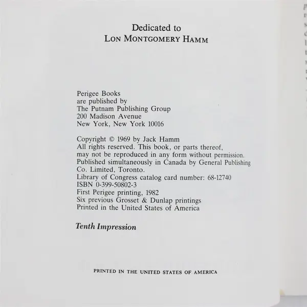 How to Draw Animals Jack Hamm Paperback (Perigee) 