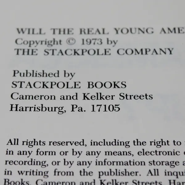 Will the Real Young America Please Stand Up? Mark Evans 1973 Hardcover DJ
