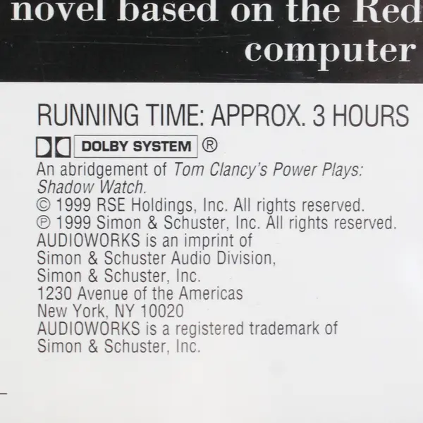 Tom Clancy's Power Plays Ruthless 3 Audio CD Set, Read by Jay O. Sanders, 1998