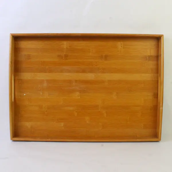 Acacia Wood Serving Tray 17x12.2in w/ Handles Laptop Desk - Used