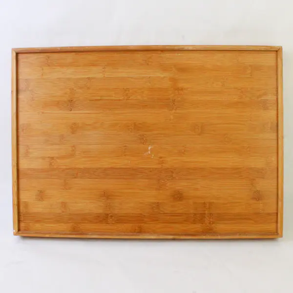 Acacia Wood Serving Tray 17x12.2in w/ Handles Laptop Desk - Used