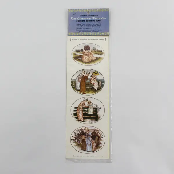 Lot Of 2 Vtg Twelve Different Kate Greenaway Decorative Pressure Sensitive Seals