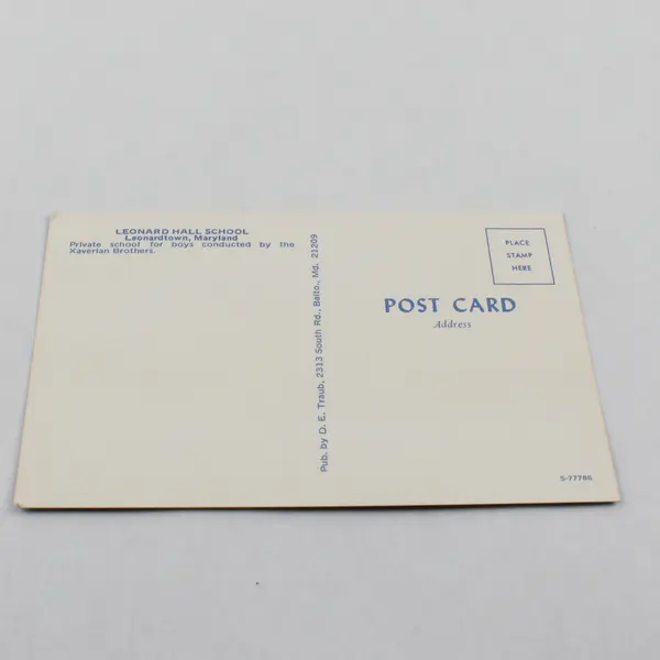 Vintage Leonard Hall School Leonardtown Maryland Postcard Xaverian Brothers
