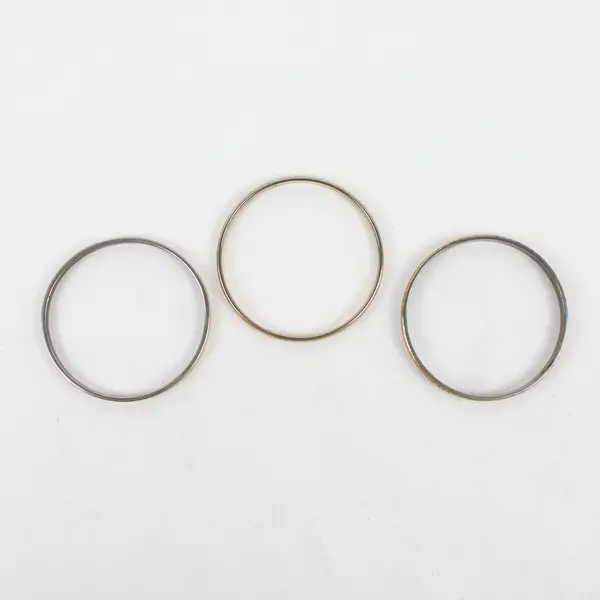 Lot of 3 Vintage Monet Bangle Bracelets - Gold-Toned Textured - Designer Etched