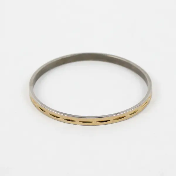 Lot of 3 Vintage Monet Bangle Bracelets - Gold-Toned Textured - Designer Etched