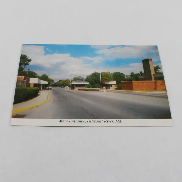 Main Entrance US Naval Air Test Center Patuxent River Maryland Color Postcard