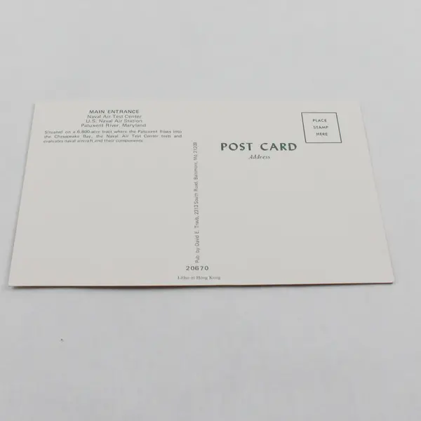 Main Entrance US Naval Air Test Center Patuxent River Maryland Color Postcard