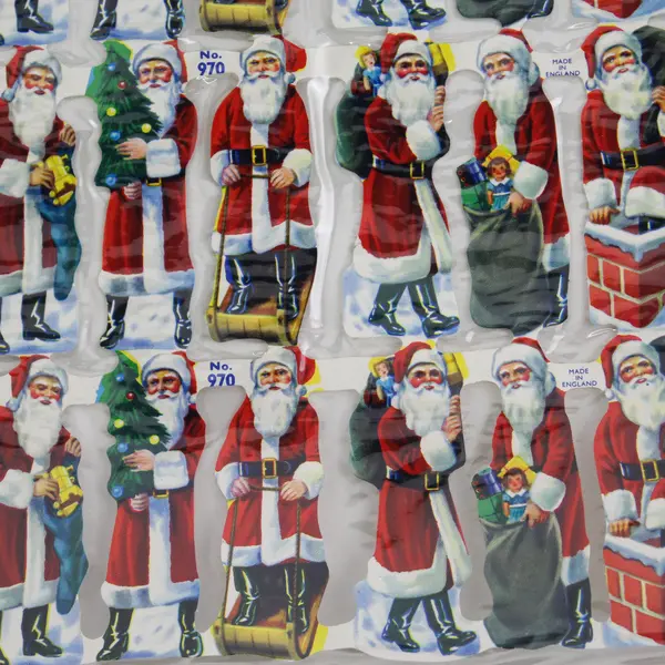 Lot Of 5 Vtg England Diecut Scraps MLP No 970 Santa Old St. Nicholas Sheet Paper