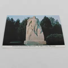 Freedom Of Conscience Memorial St Mary's College Of Maryland Color Postcard