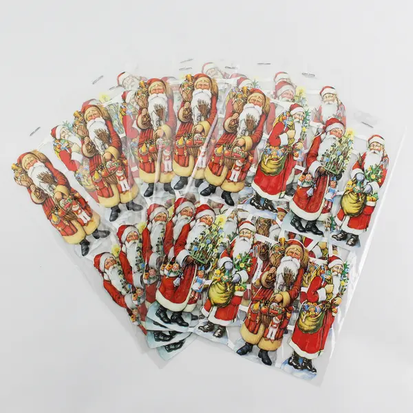 Lot Of 5 Vtg German Diecut Scraps EF No 7084 Santa Old St. Nicholas Sheet Paper