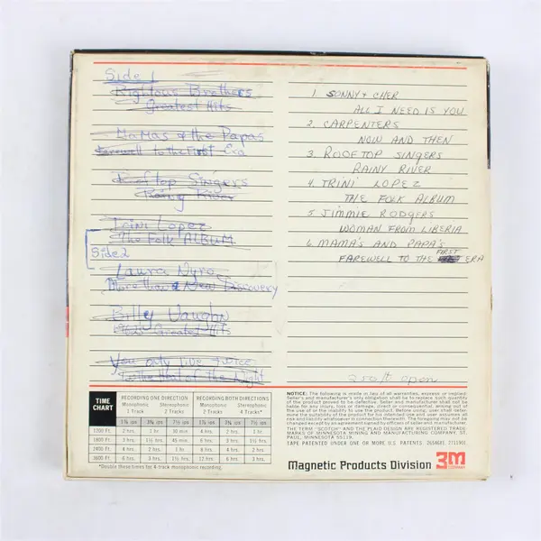 Scotch 7" Reel to Reel Used Home Recording