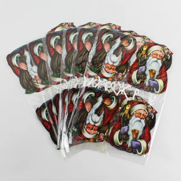 Lot Of 6 Vtg German Diecut Scraps EF No 7051 Santa Old St. Nicholas Sheet Paper