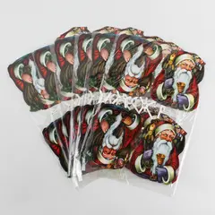 Lot Of 6 Vtg German Diecut Scraps EF No 7051 Santa Old St. Nicholas Sheet Paper