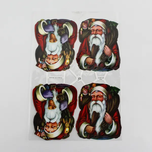 Lot Of 5 Vtg German Diecut Scraps EF No 7051 Santa Old St. Nicholas Sheet Paper