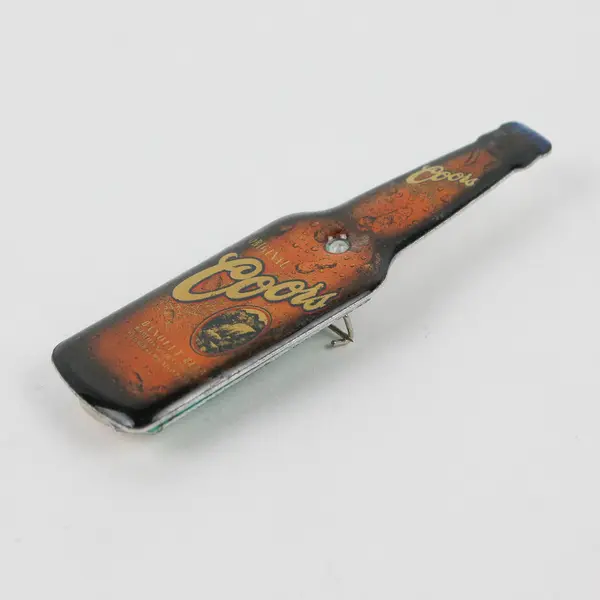 Vintage Original Coors Beer Bottle Light Up Lapel Pin - 3"Lx1"W