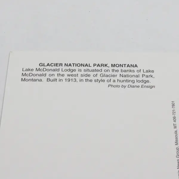 Lot Of 2 Vintage Lake McDonald Lodge Glacier National Park Montana Postcards
